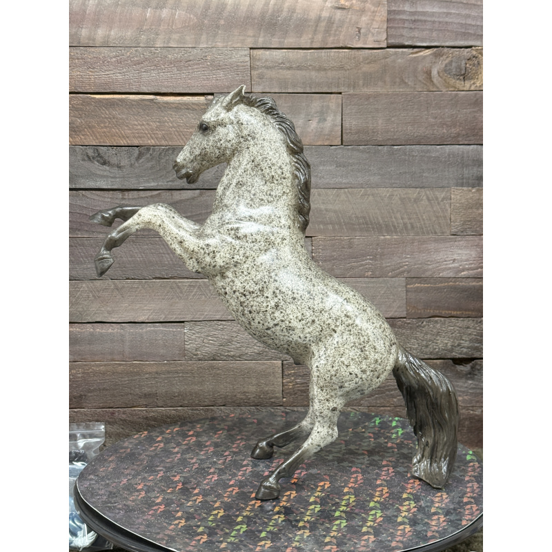 Breyer Custom Horse Traditional Fighting Stallion Vintage Style Grey Roan Test Pony