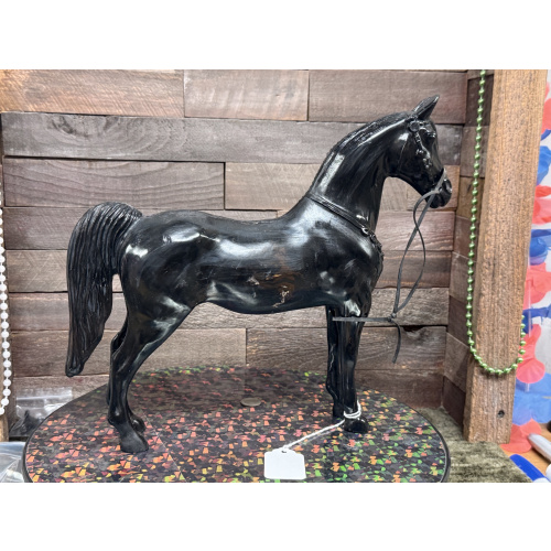 Unknown Stripped Horse Western Horse Knock Off Black Mild Brown Marbled Colors Plastic