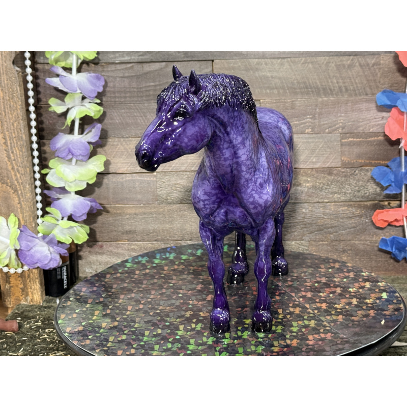 Breyer Custom Horse Traditional Georg Purple Resist Dapple Purple