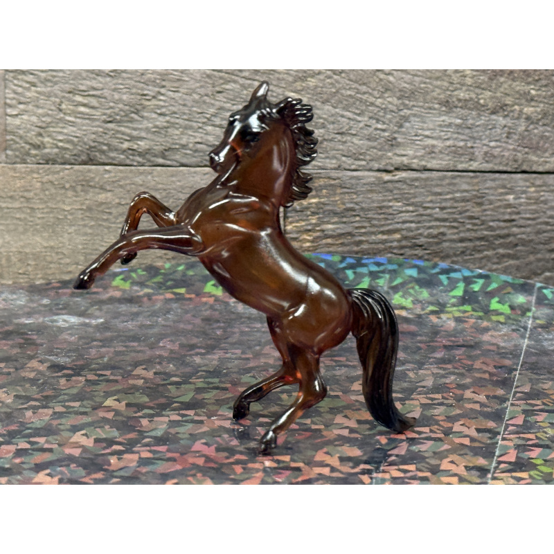 Breyer Custom Horse Stablemate Glossy Rearing Andalusian Chestnut Clearware