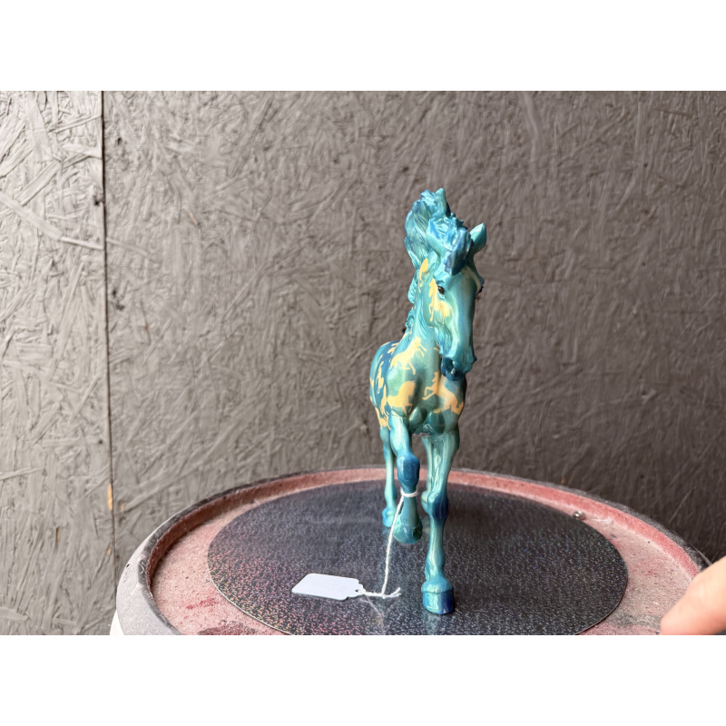 Breyer Custom Model Horse Fireheart Blue On Gold Florentine