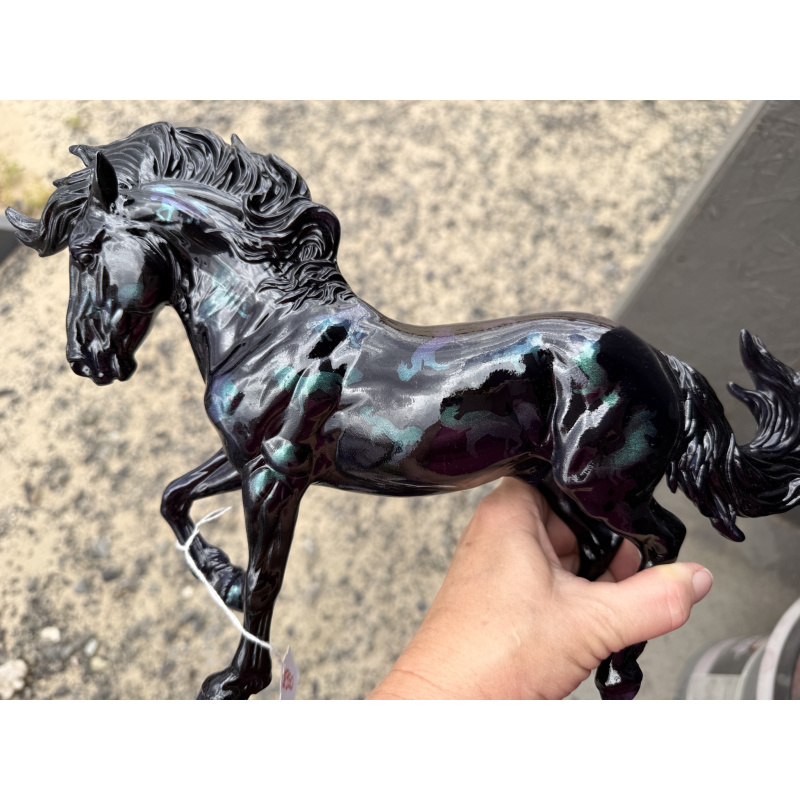 Breyer Custom Model Horse Fireheart Black With Mini Fireheart Colorshift Florentine