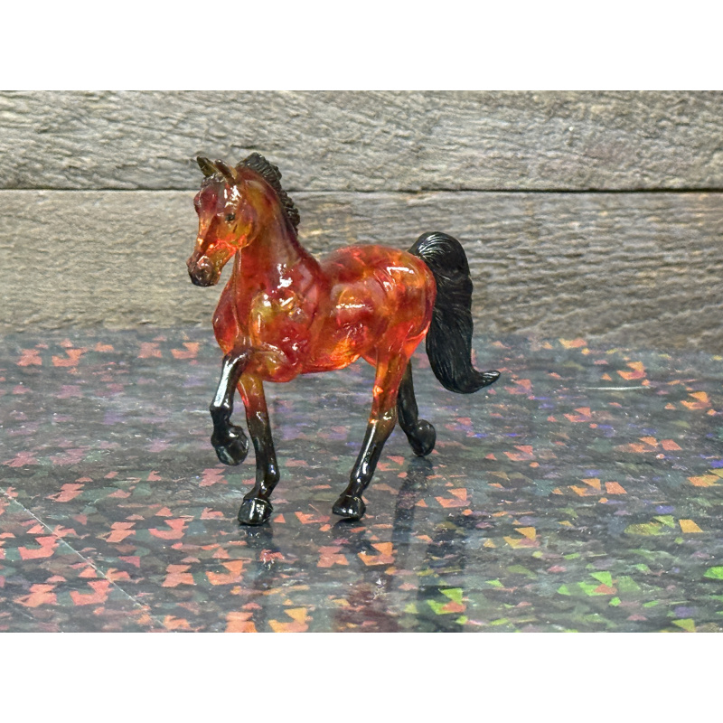 Breyer Custom Horse Stablemate Glossy Clearware Yellow Red Tortoise TWH Mold