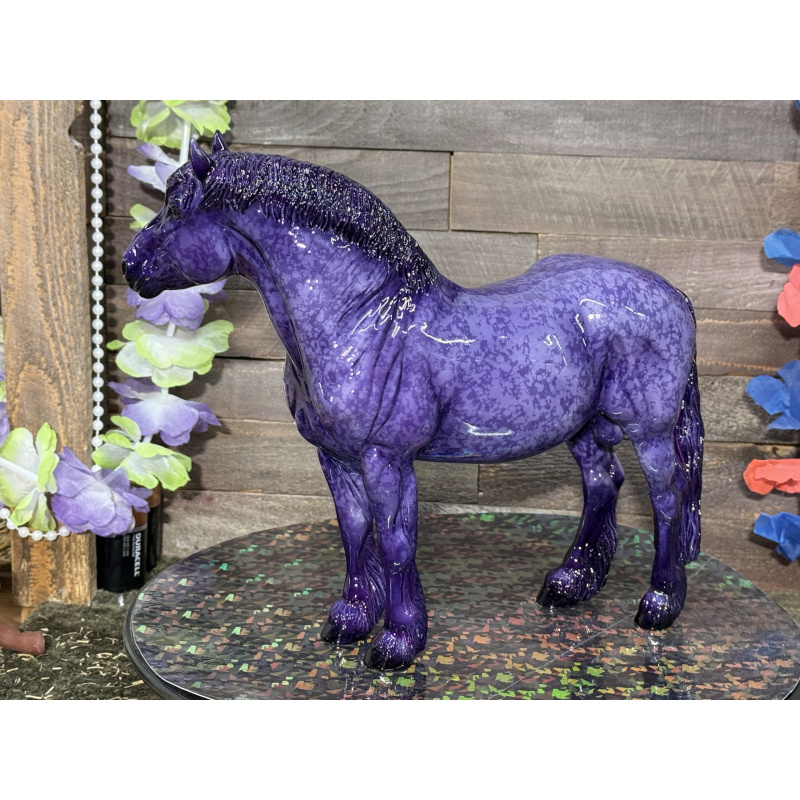 Breyer Custom Horse Traditional Georg Purple Resist Dapple Purple
