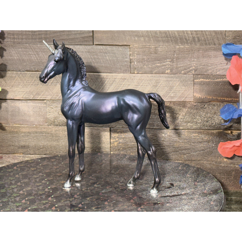 Breyer OF Horse Bellatrix and Spica Matte Black Blue Purple Unicorns 2020