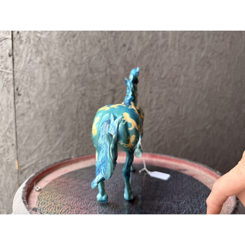Breyer Custom Model Horse Fireheart Blue On Gold Florentine