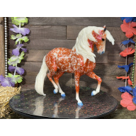 Breyer Custom Horse Traditional Animar Glossy Wild Dapple Orange Colorshift Fire & Ice