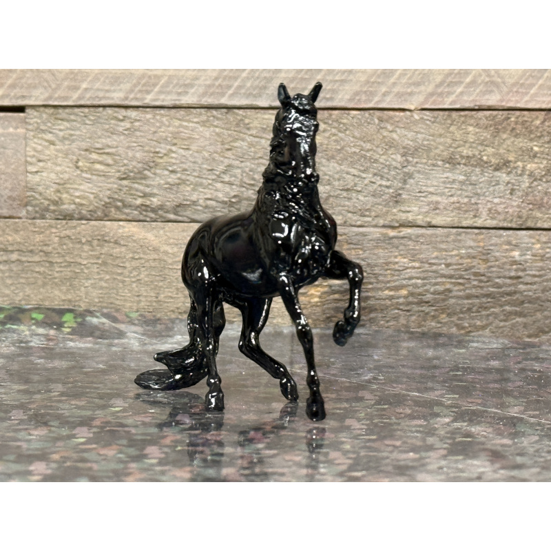 Breyer Custom Horse Stablemate Glossy Black Alborozo Clearware