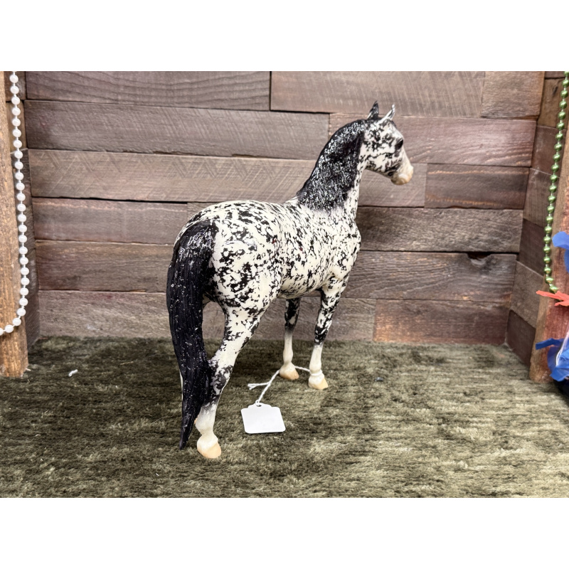 Breyer Custom Horse Traditional Wild Dapple Black Justin Morgan