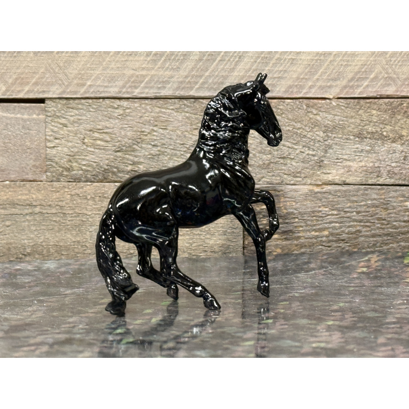 Breyer Custom Horse Stablemate Glossy Black Alborozo Clearware
