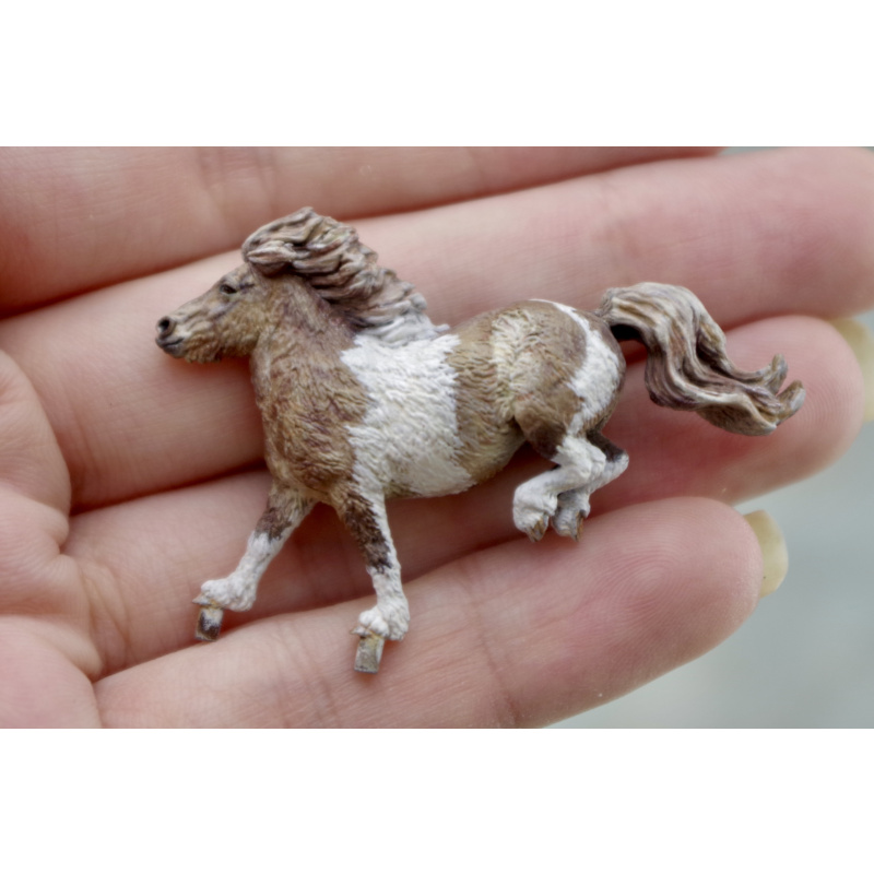 Micro Mini Shetland in Mushroom Tobiano
