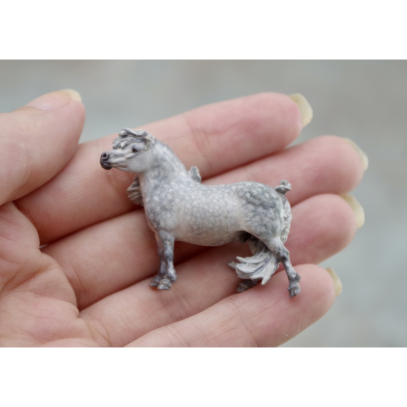 Micro Mini Shetland in Dapple Grey