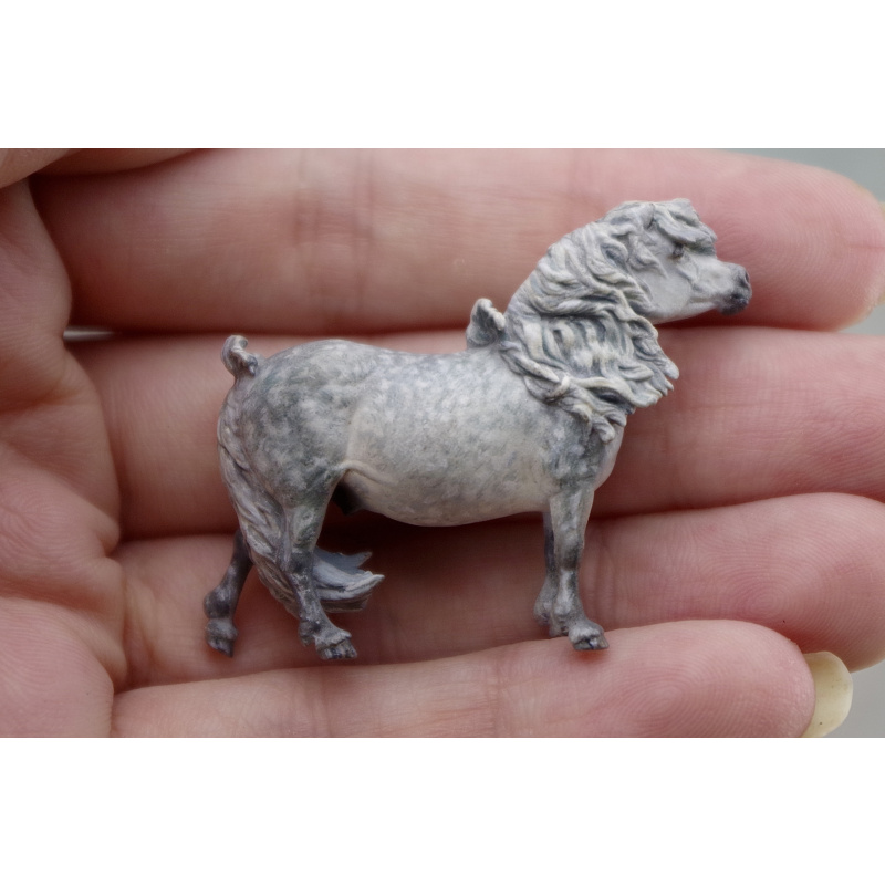 Micro Mini Shetland in Dapple Grey