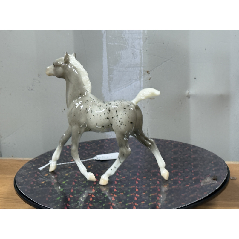 Breyer Custom Horse Traditional Running Foal Glossy Grey Splatter Appy