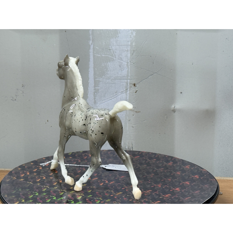 Breyer Custom Horse Traditional Running Foal Glossy Grey Splatter Appy