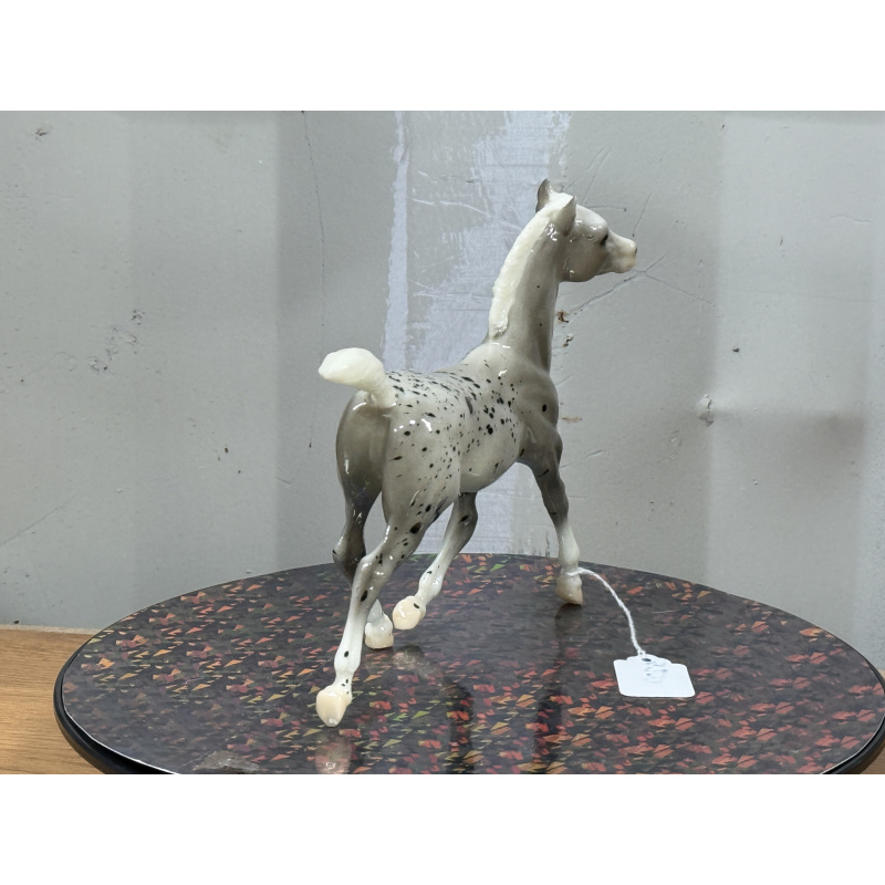 Breyer Custom Horse Traditional Running Foal Glossy Grey Splatter Appy