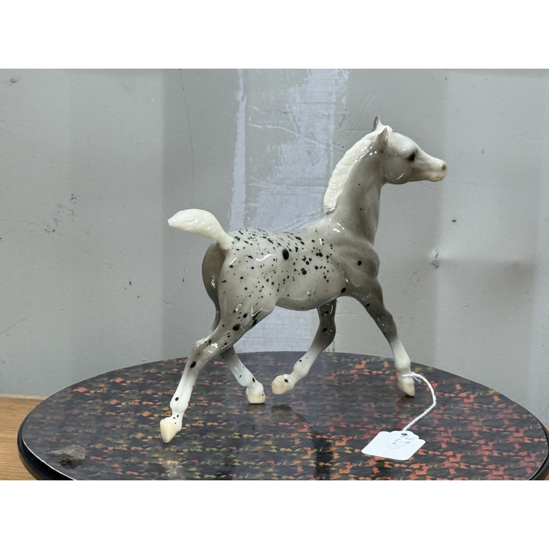 Breyer Custom Horse Traditional Running Foal Glossy Grey Splatter Appy