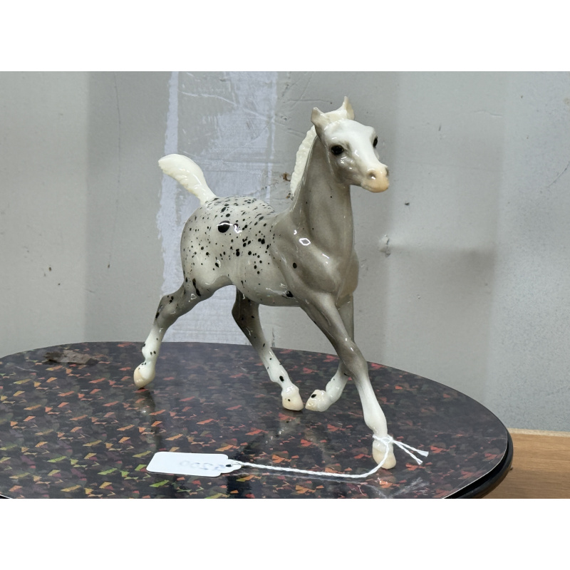 Breyer Custom Horse Traditional Running Foal Glossy Grey Splatter Appy