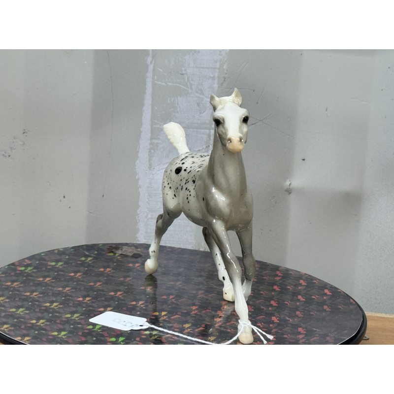 Breyer Custom Horse Traditional Running Foal Glossy Grey Splatter Appy