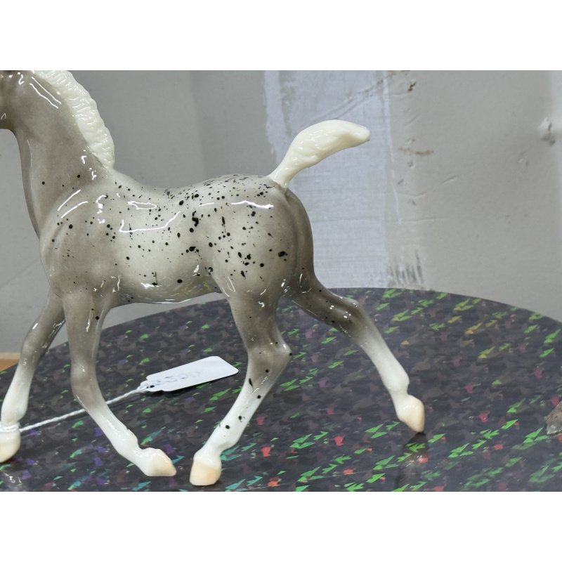 Breyer Custom Horse Traditional Running Foal Glossy Grey Splatter Appy
