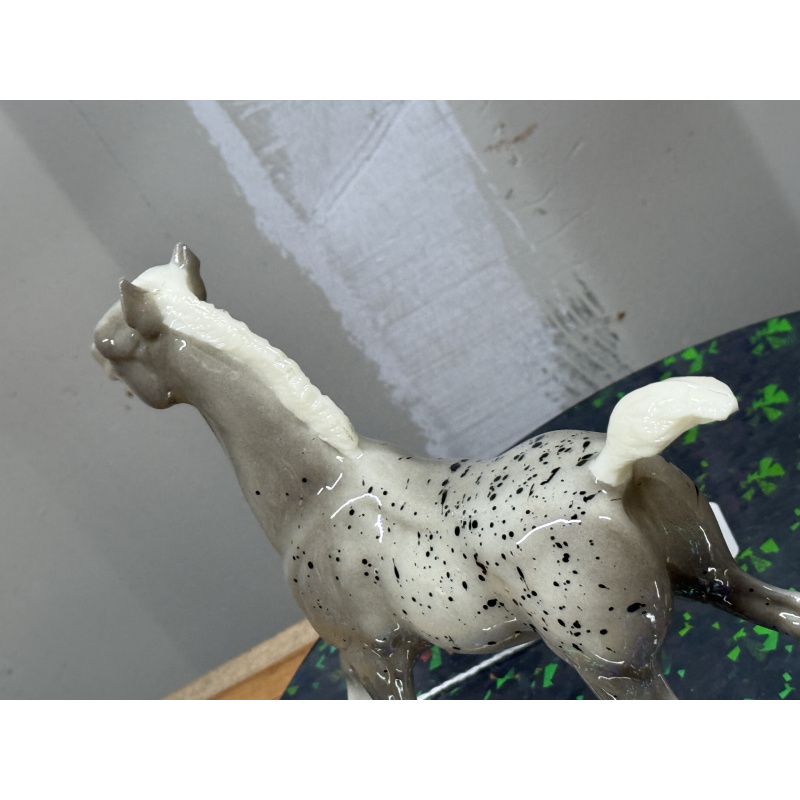 Breyer Custom Horse Traditional Running Foal Glossy Grey Splatter Appy