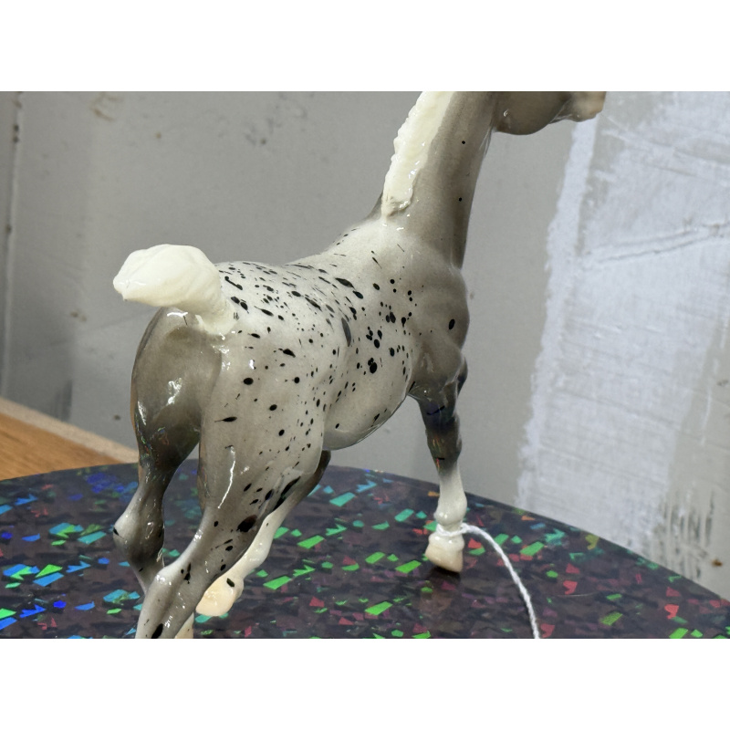 Breyer Custom Horse Traditional Running Foal Glossy Grey Splatter Appy