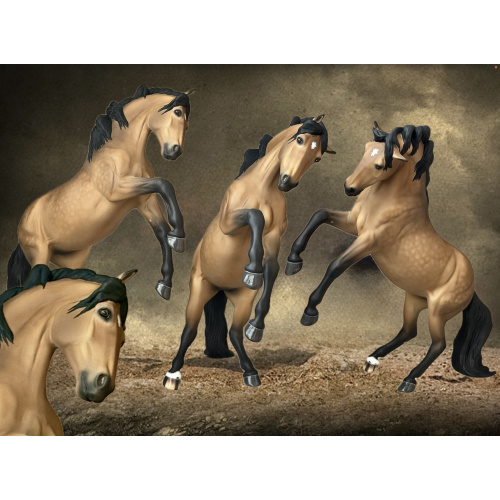 Custom Breyer Premier model Carman painted to a Pale Dappled Golden Buckskin