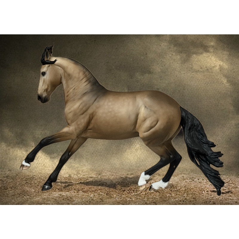 CM BREYER CRIOLLO TO A GOLDEN DAPPLED BUCKSKIN
