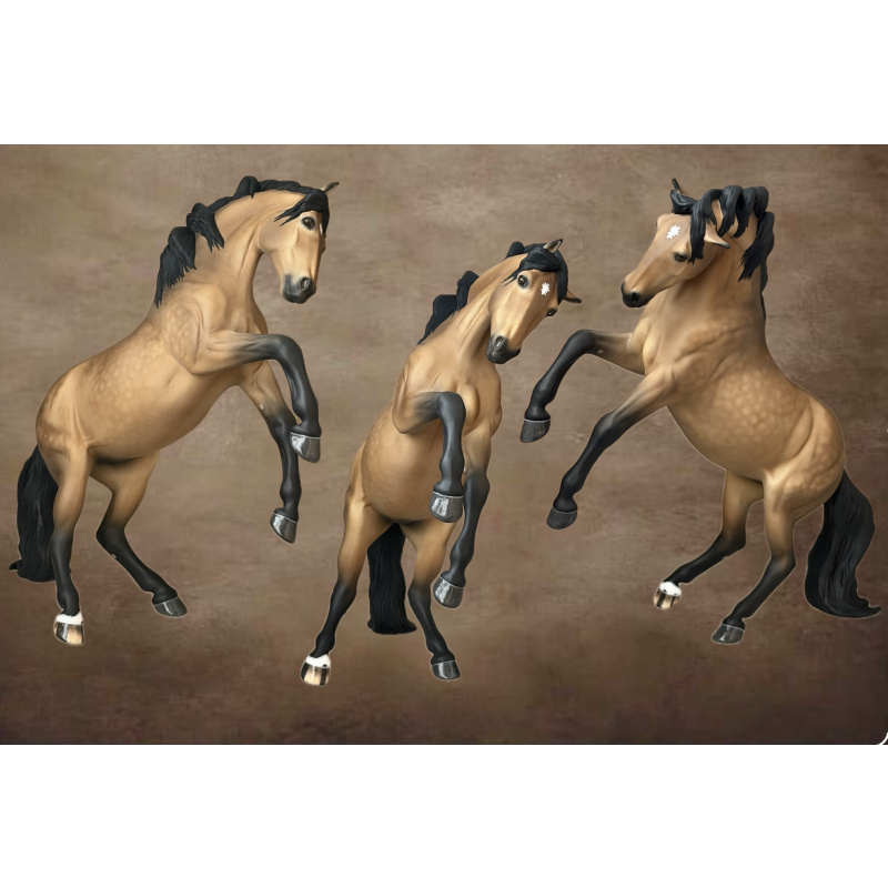 Custom Breyer Premier model Carman painted to a Pale Dappled Golden Buckskin