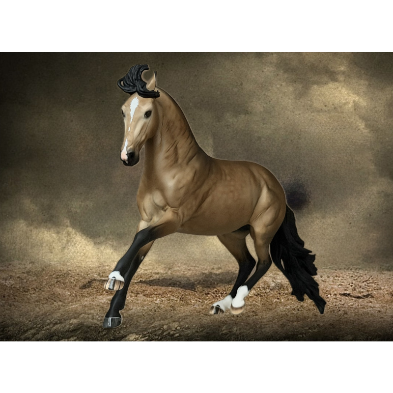 CM BREYER CRIOLLO TO A GOLDEN DAPPLED BUCKSKIN
