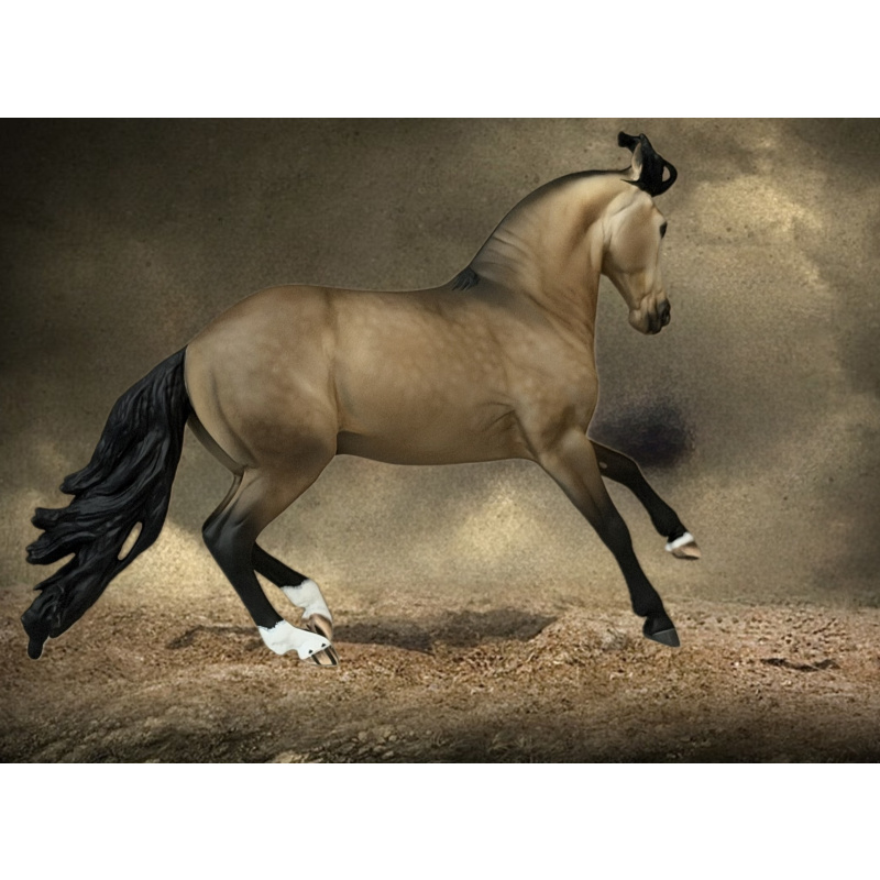 CM BREYER CRIOLLO TO A GOLDEN DAPPLED BUCKSKIN