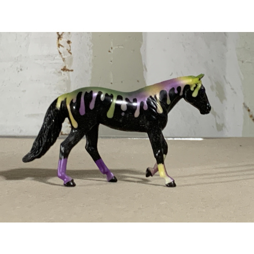 Breyer OF Horse Loping Quarter Horse Bogeyman Colorful Drips #2