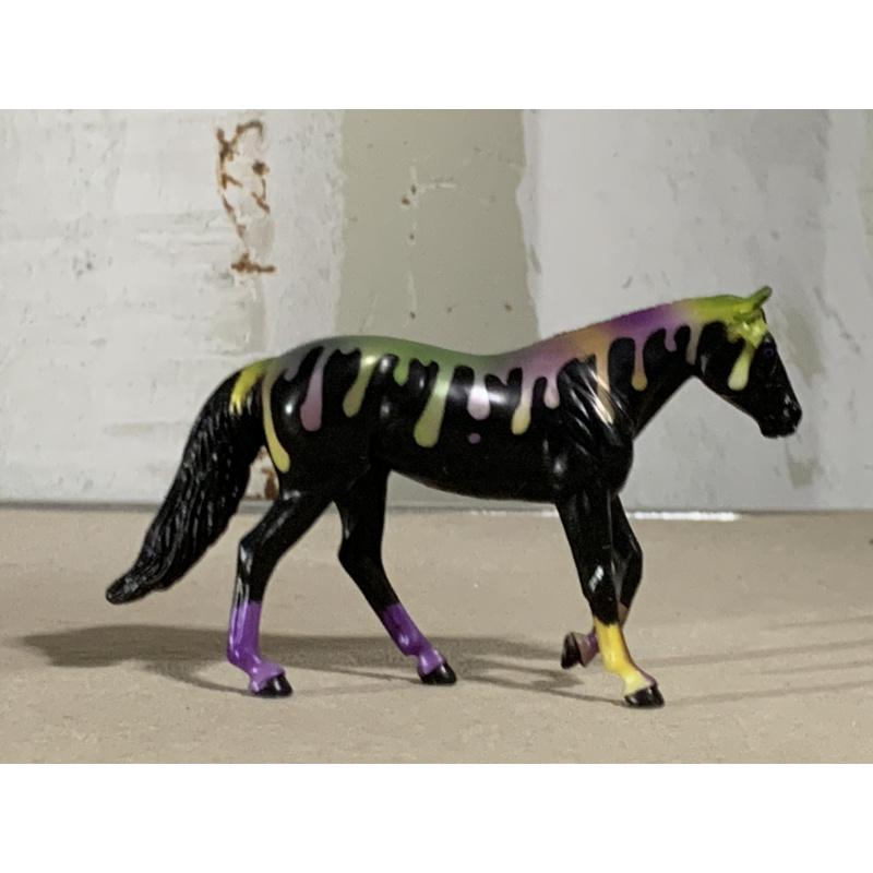 Breyer OF Horse Loping Quarter Horse Bogeyman Colorful Drips #1