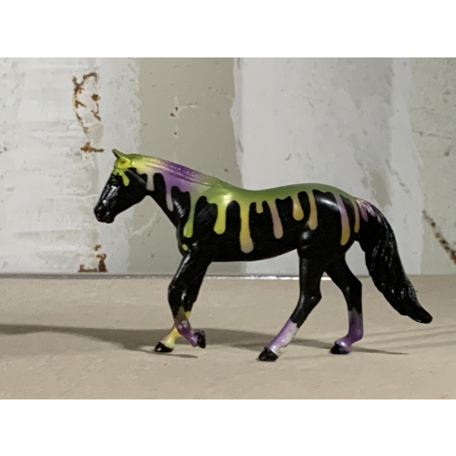 Breyer OF Horse Loping Quarter Horse Bogeyman Colorful Drips #1
