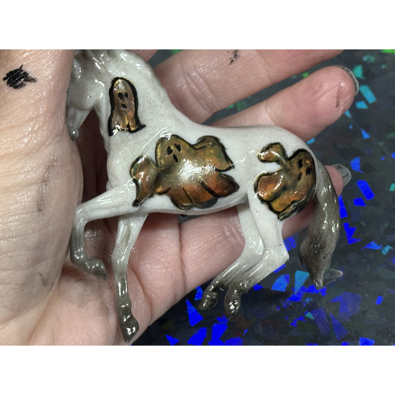 Breyer Custom Horse Stablemate Glossy Glow in The Dark Alby ColorChange Ghosts