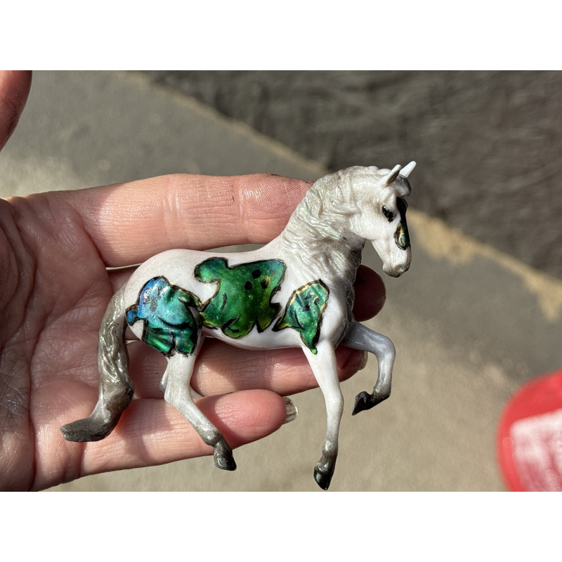 Breyer Custom Horse Stablemate Glossy Glow in The Dark Alby ColorChange Ghosts