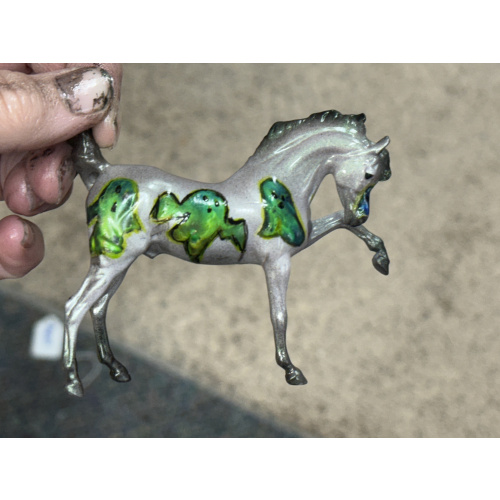 Breyer Custom Horse Stablemate Twist Grey Iridescent Green With Colorchanging Ghosts