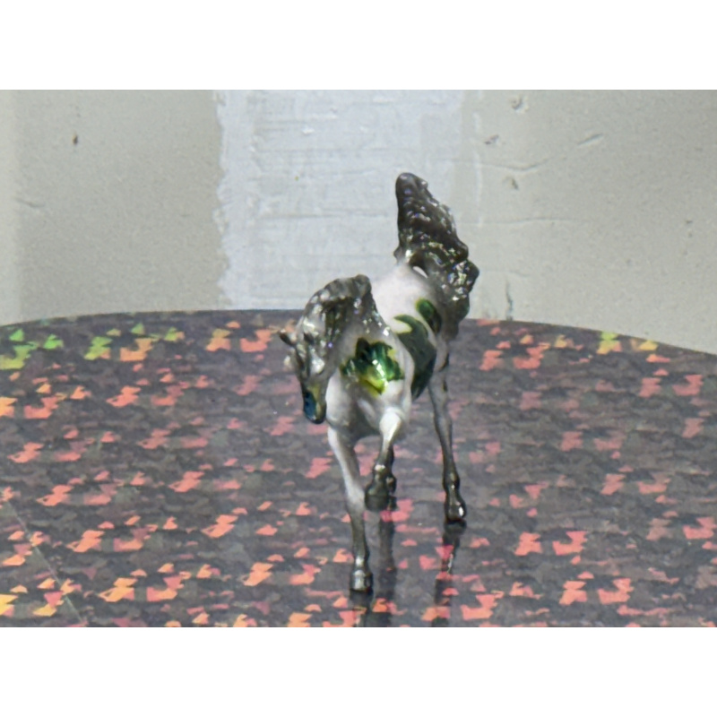 Breyer Custom Horse Stablemate Twist Grey Iridescent Green With Colorchanging Ghosts