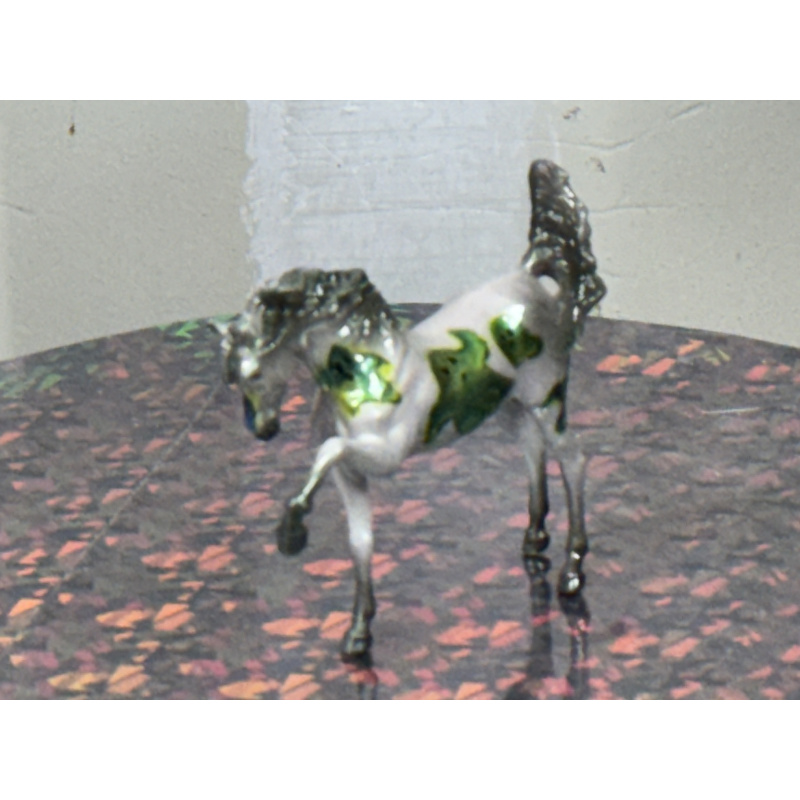 Breyer Custom Horse Stablemate Twist Grey Iridescent Green With Colorchanging Ghosts