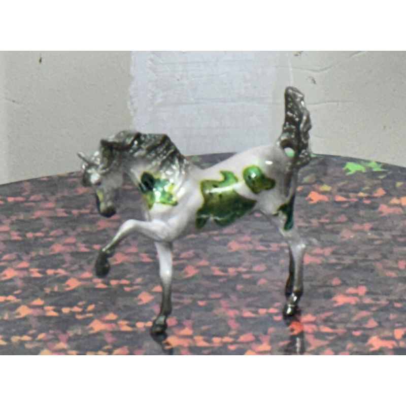 Breyer Custom Horse Stablemate Twist Grey Iridescent Green With Colorchanging Ghosts