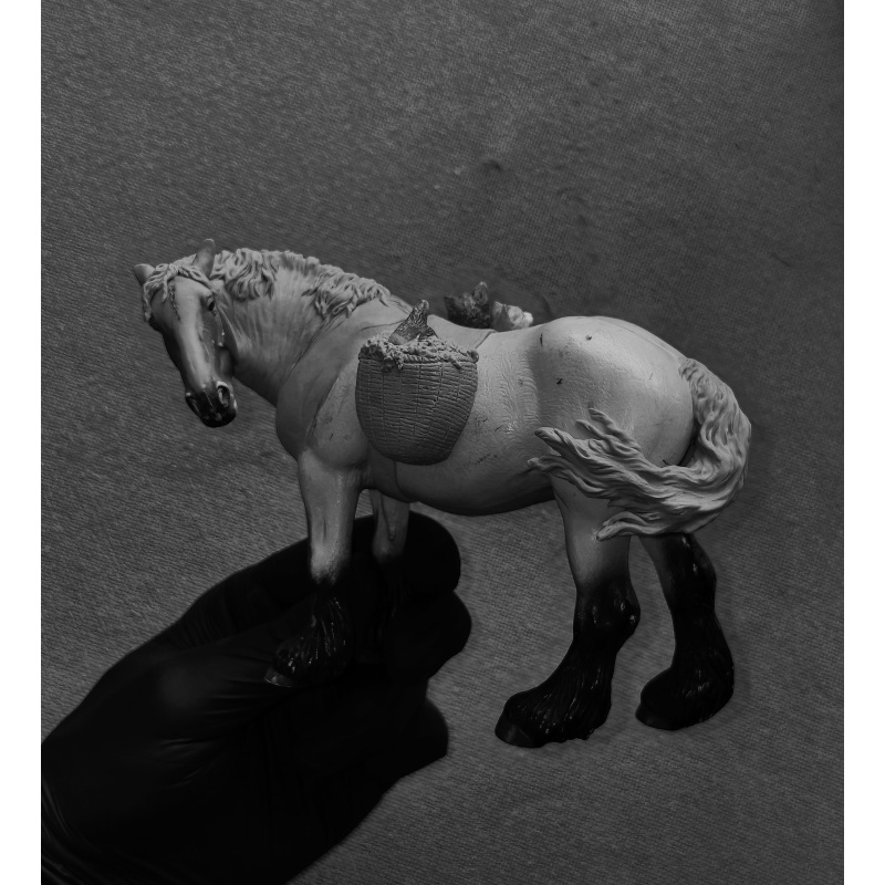 Drafter Mare & Kittens - Collecta custom by Jonas of Luuskat.com