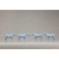 Full Set of 4 Ranch Edition UNPAINTED stablemate