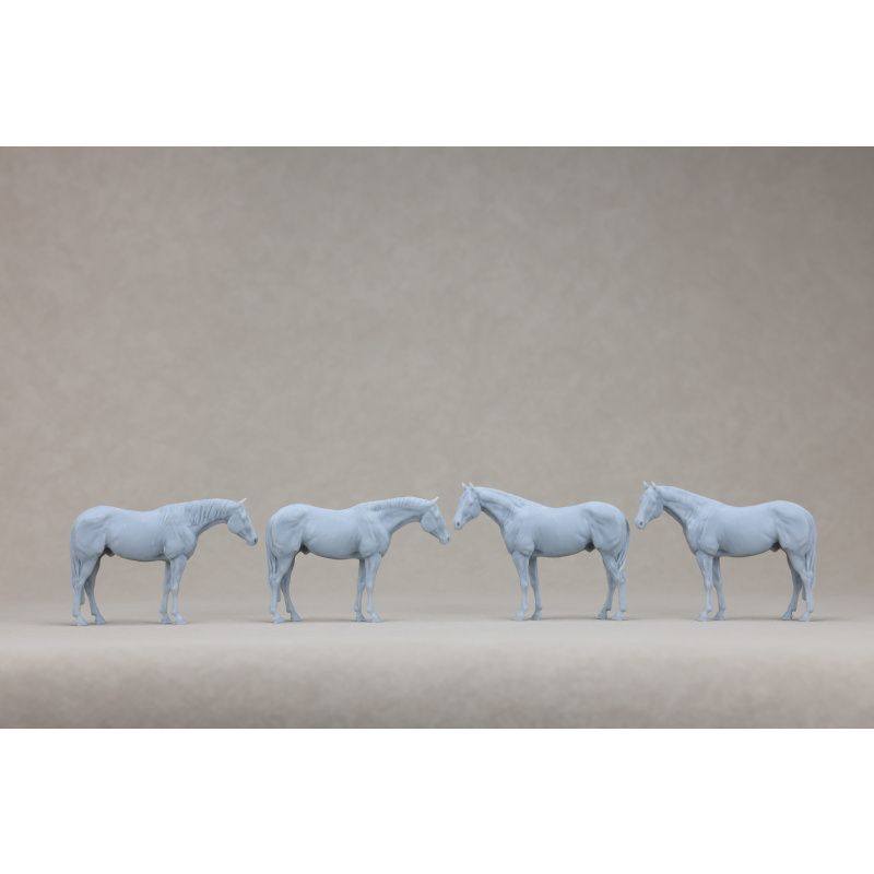 Full Set of 4 Ranch Edition UNPAINTED stablemate