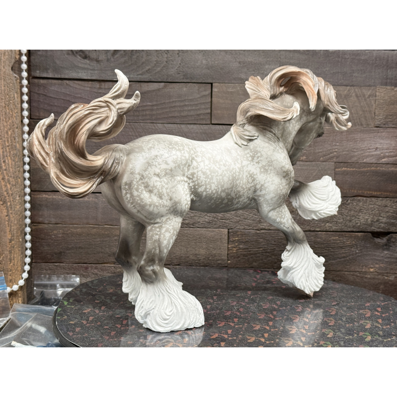 Breyer Custom Horse Traditional Gypsy Vanner Vintage Resist Dapple Grey Mulberry