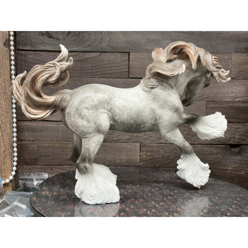 Breyer Custom Horse Traditional Gypsy Vanner Vintage Resist Dapple Grey Mulberry