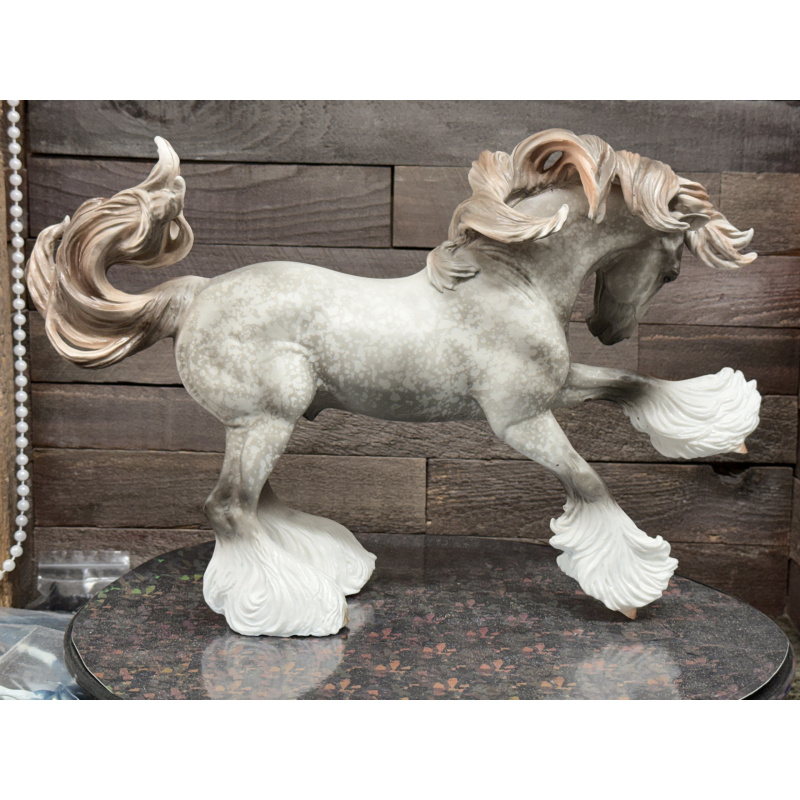 Breyer Custom Horse Traditional Gypsy Vanner Vintage Resist Dapple Grey Mulberry