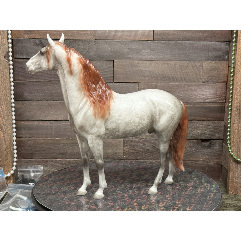 Breyer Custom Horse Traditional Cosimo Vintage Style Resist Dapple Grey Mulberry