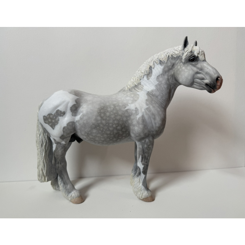Custom Breyer Georg - silver dapple pinto Rhenish draft stallion
