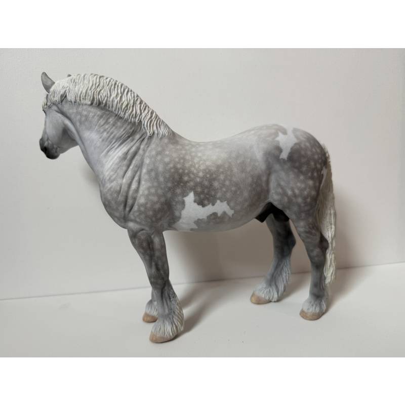 Custom Breyer Georg - silver dapple pinto Rhenish draft stallion