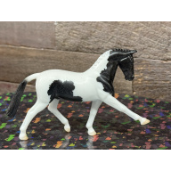 Breyer OF Stablemate Hanoverian Black White Pinto G4 Mystery 2018